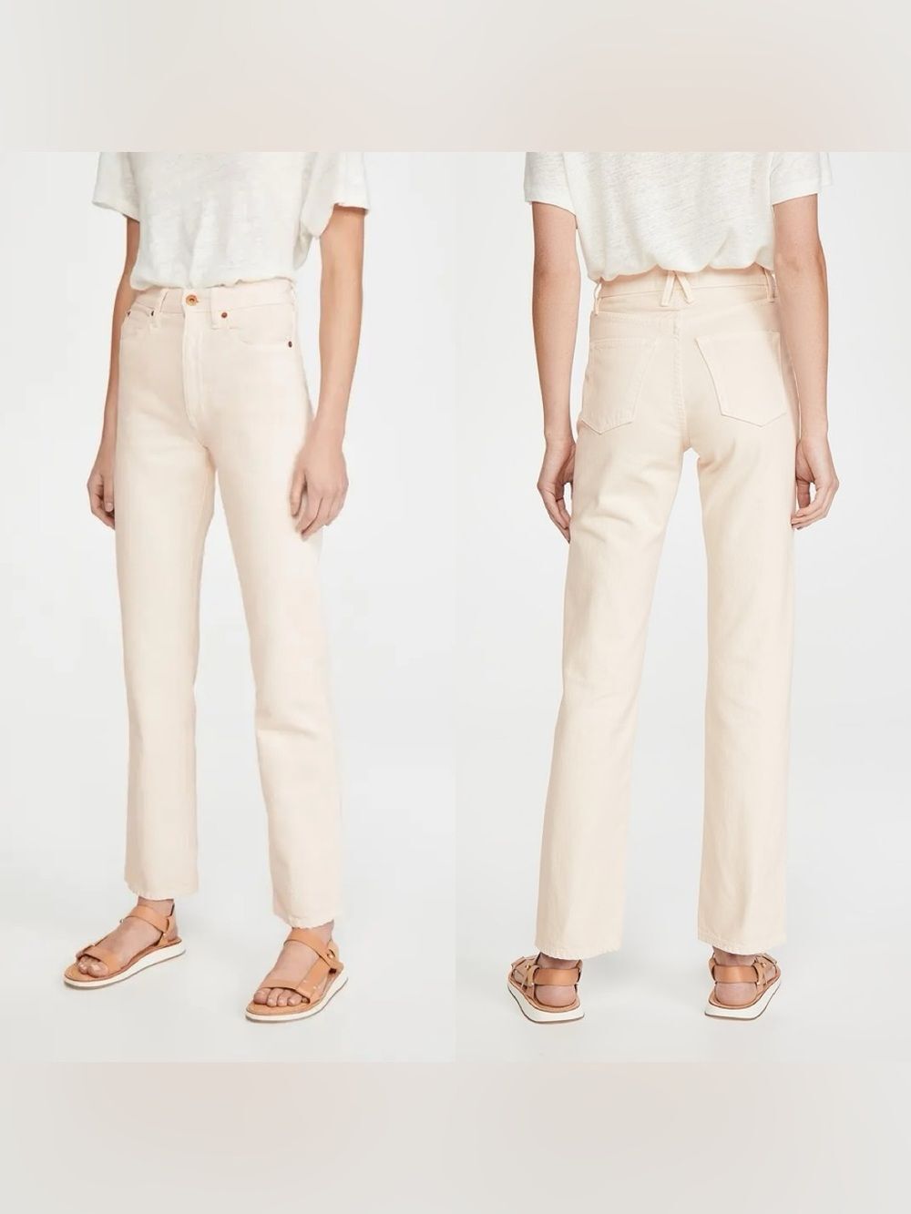 SLVRLAKE LONDON Straight Leg jeans in “Ecru”